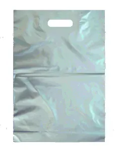 PE taška 35x50 stříbrná